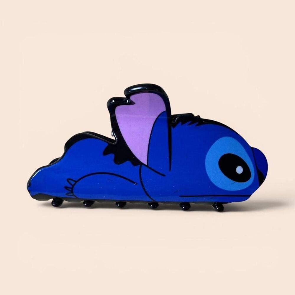 Stitch Inspired Women's Blue and Black Claw Hair Clip - Picture 2 of 4